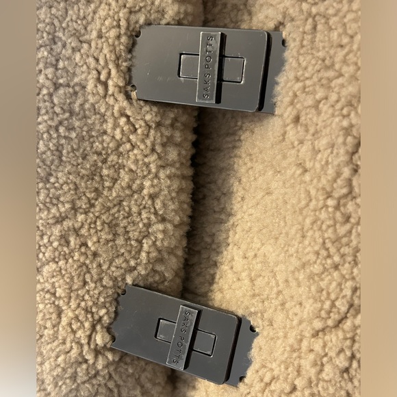 Saks Potts shearling Heidi Rose jacket // color block fur coat - Picture 8 of 16